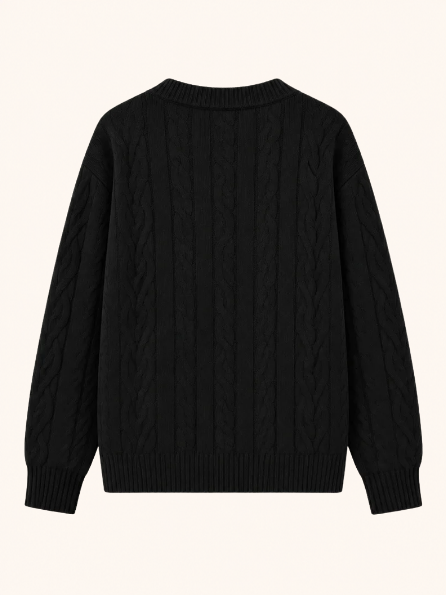 Cable Knit Pocket Cardigan