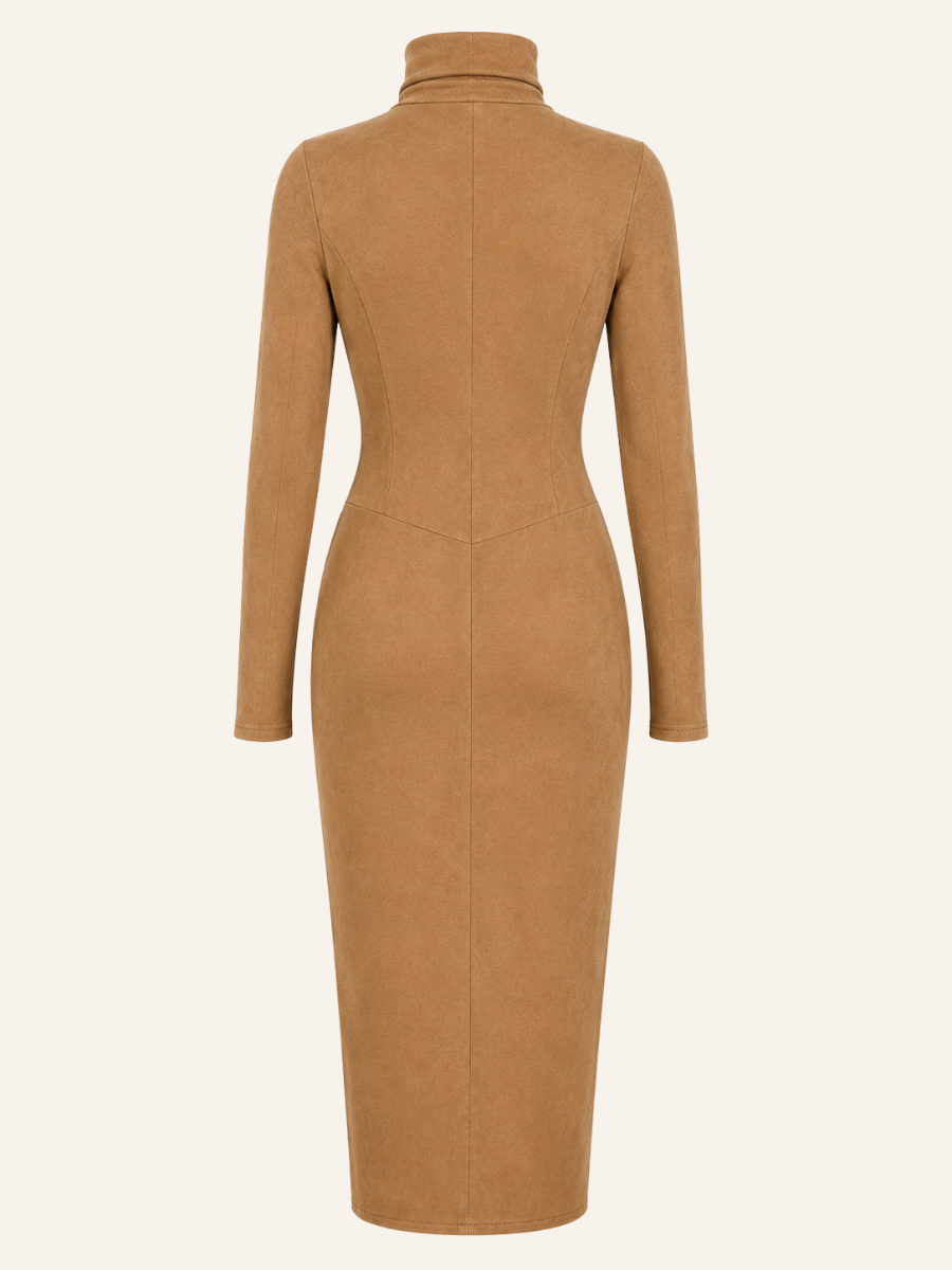 Mildred | Elegant Suede Maxi Dress