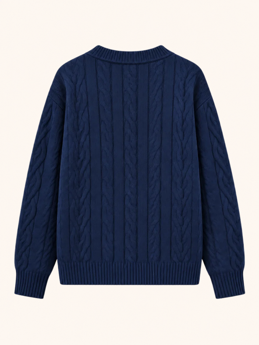 Cable Knit Pocket Cardigan