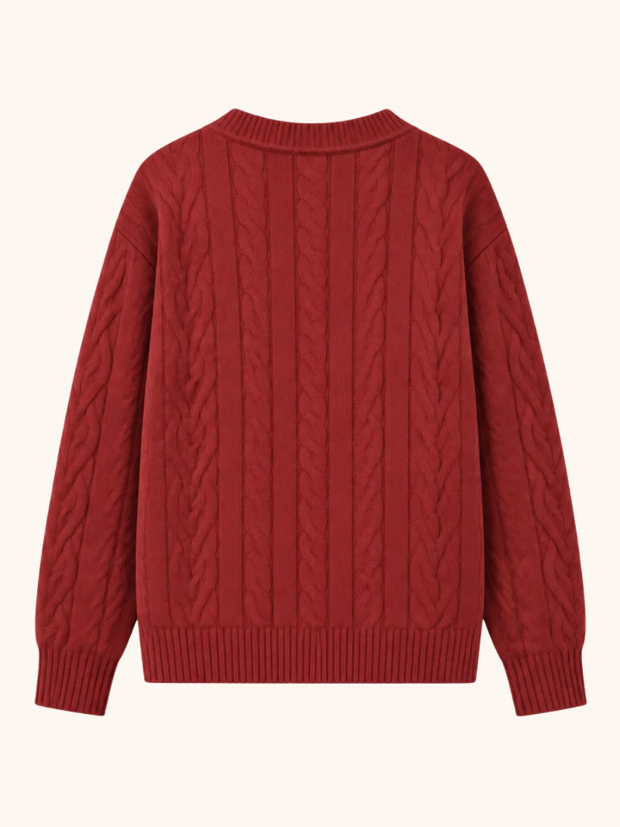 Cable Knit Pocket Cardigan