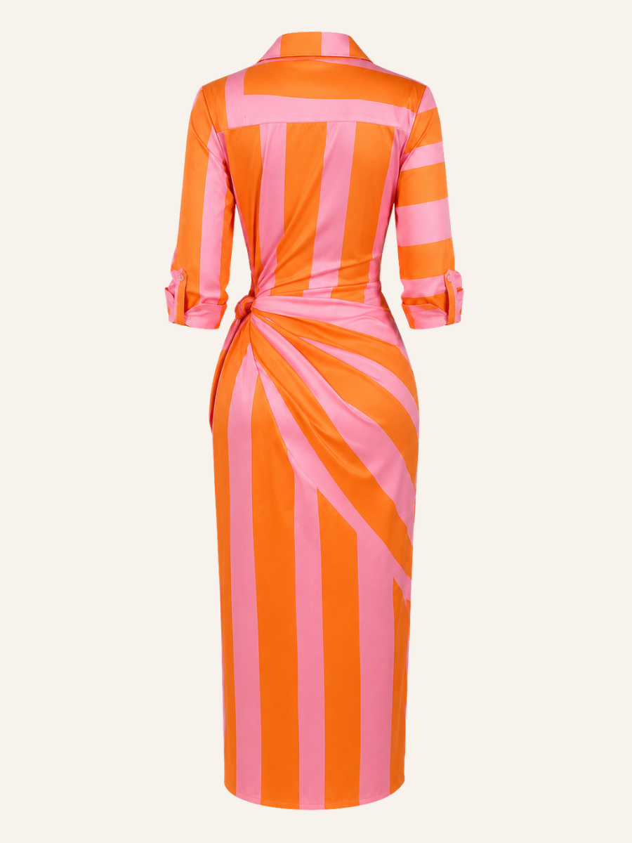 Cecilia | Elegant Striped Dress