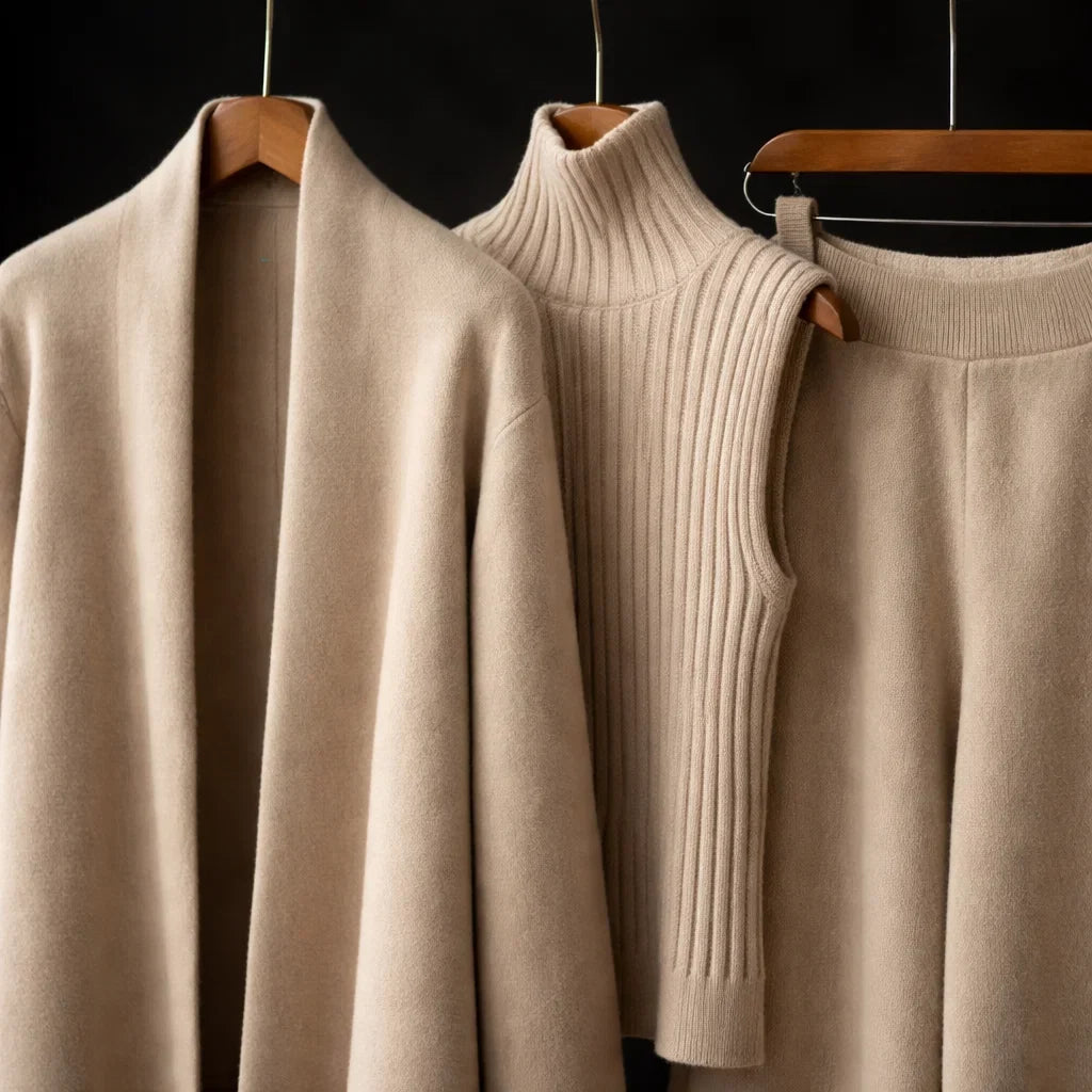 Cashmere Signature Knit Set