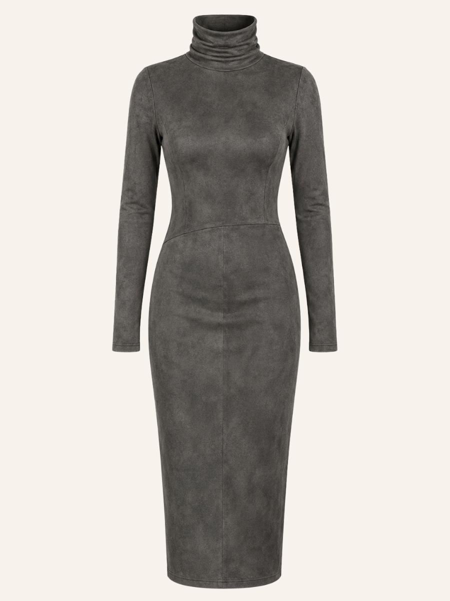 Mildred | Elegant Suede Maxi Dress