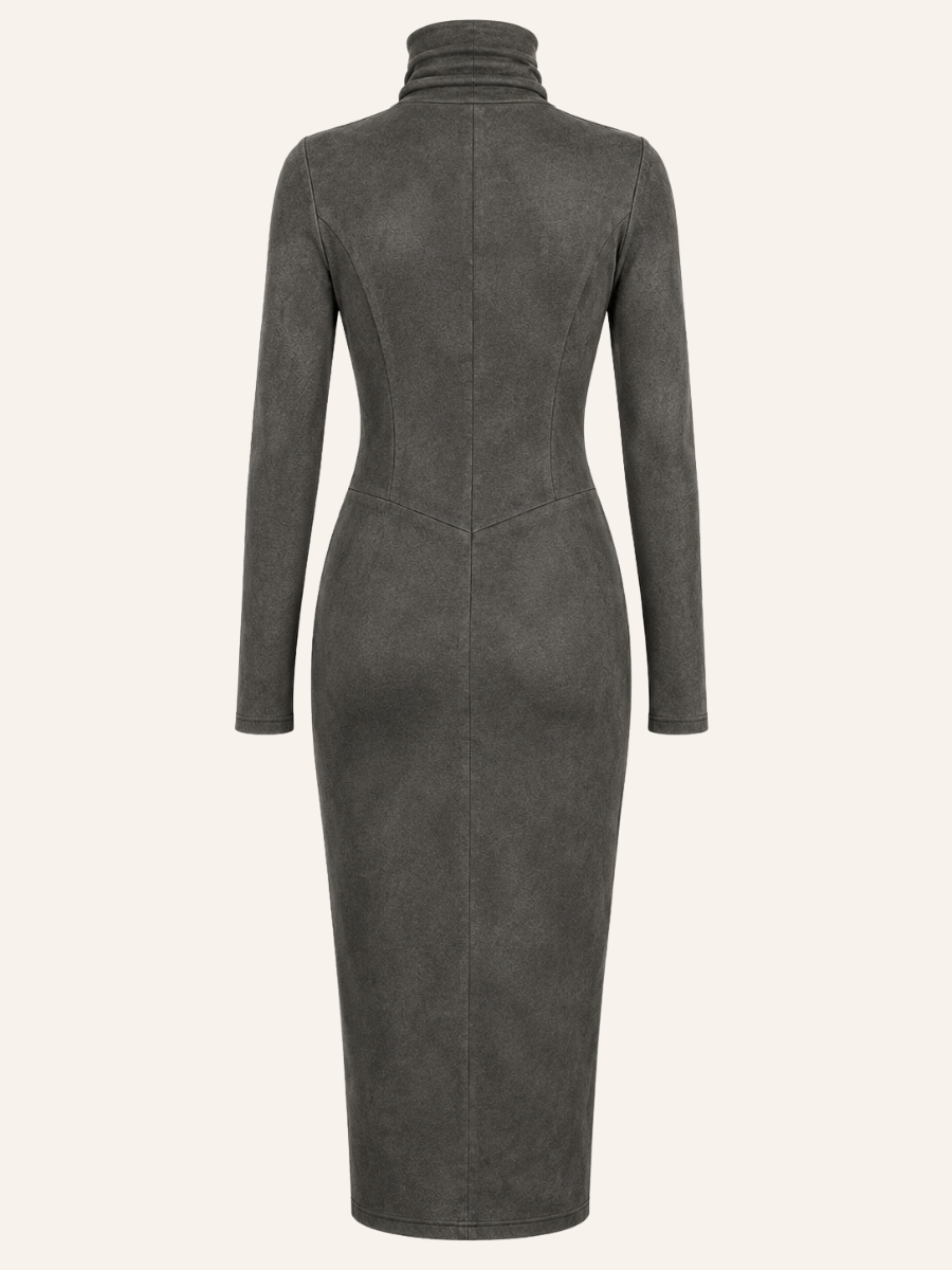 Mildred | Elegant Suede Maxi Dress
