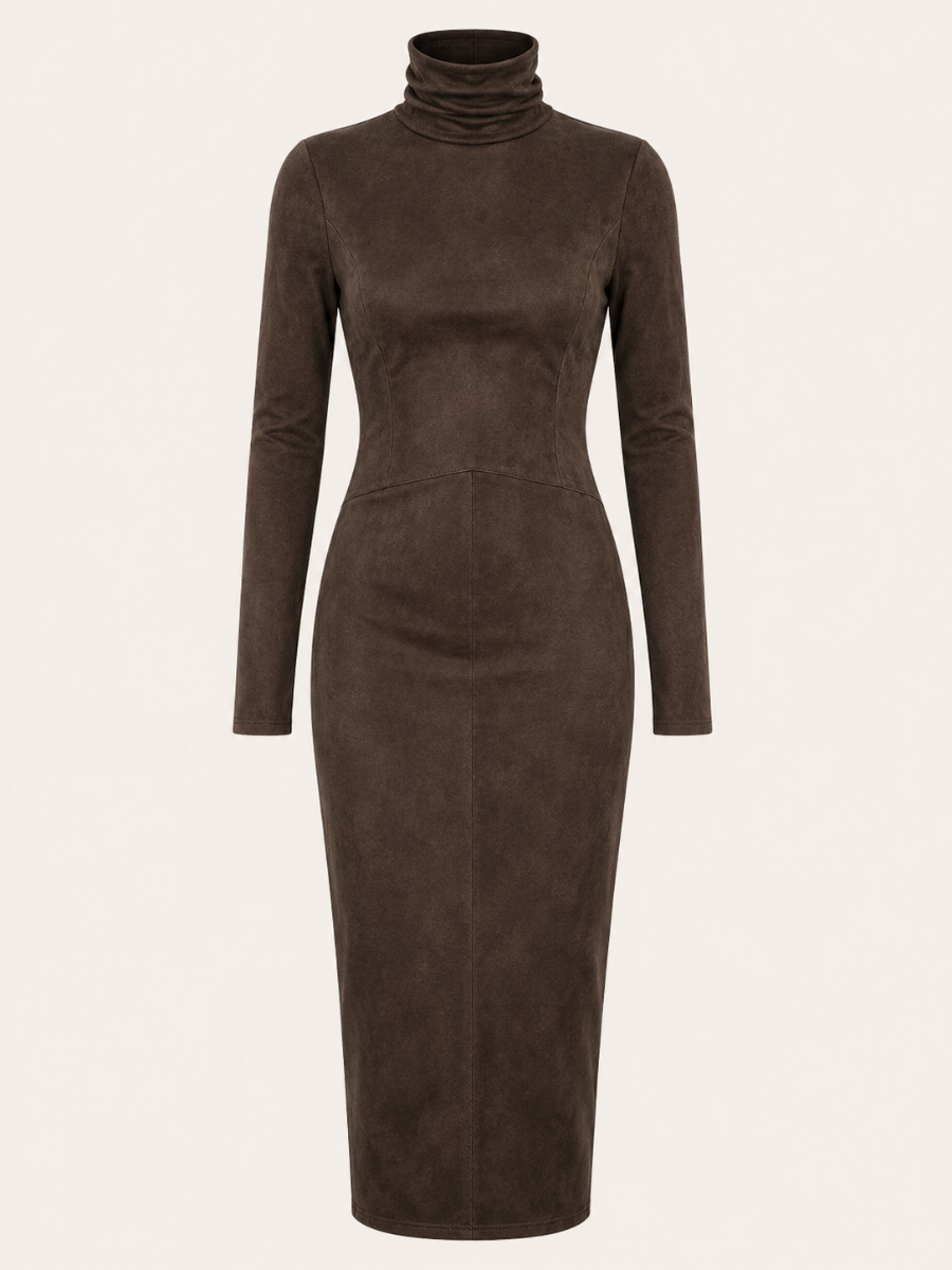 Mildred | Elegant Suede Maxi Dress