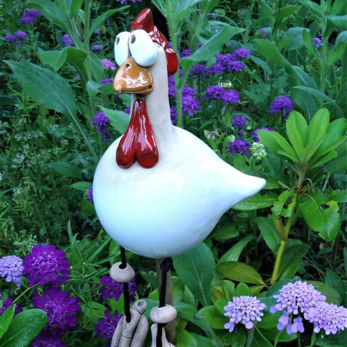 Ceramic Garden Chicken – Handmade, Cheerful & Cozy