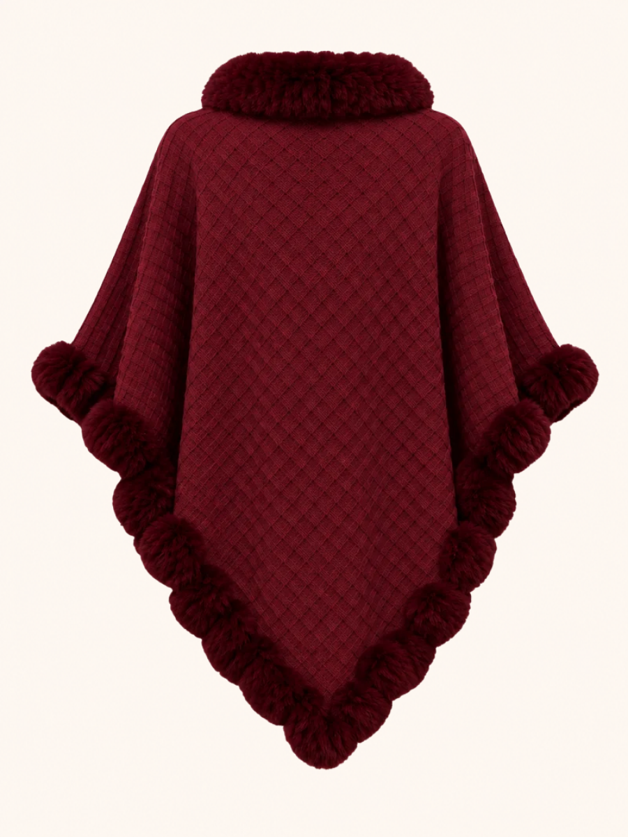 Faux Fur Poncho