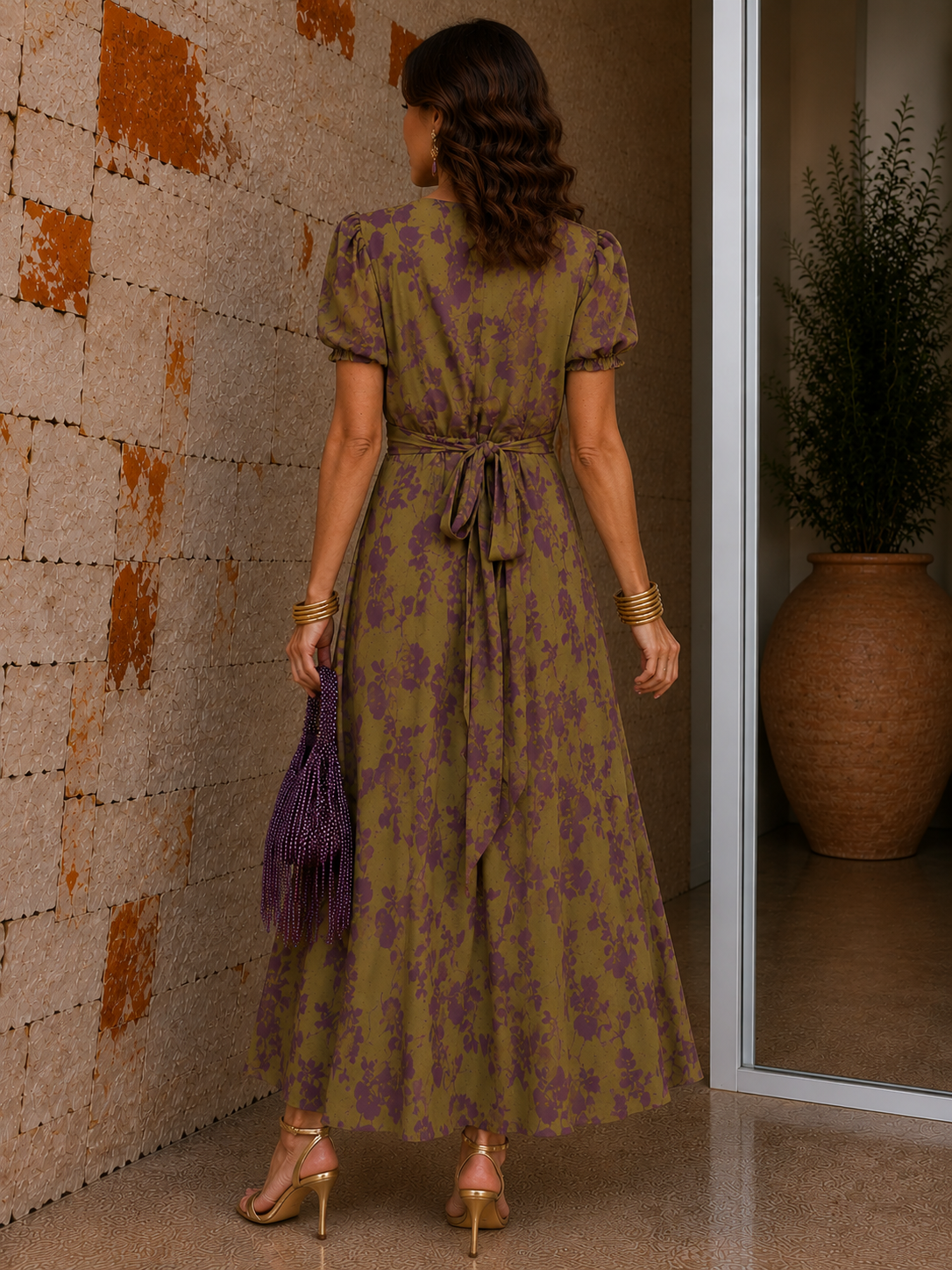 Elodie | Floral Wrap Midi Dress