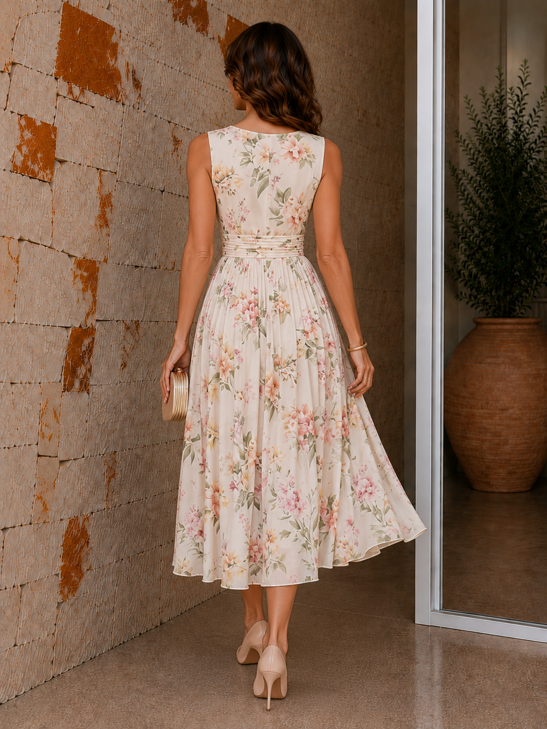Fiorella | Elegant Bloom Midi Dress